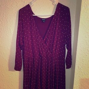 Burgundy wrap dress